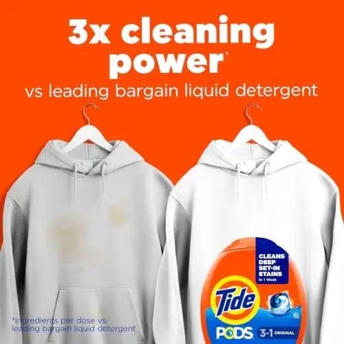 Tide PODS Laundry Detergent Pacs 57 Count | 3-in-1 Stain Remover, Odor Fighter, Color Protector - view 2