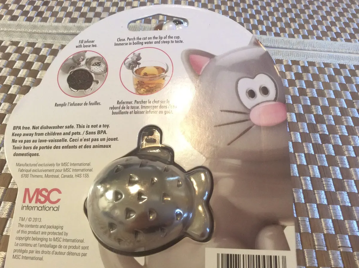 Joie Meow Tea Ball Infuser 2"L x 2"W x 1"H | Cute Cat Design Stainless Steel, BPA-Free - view 5