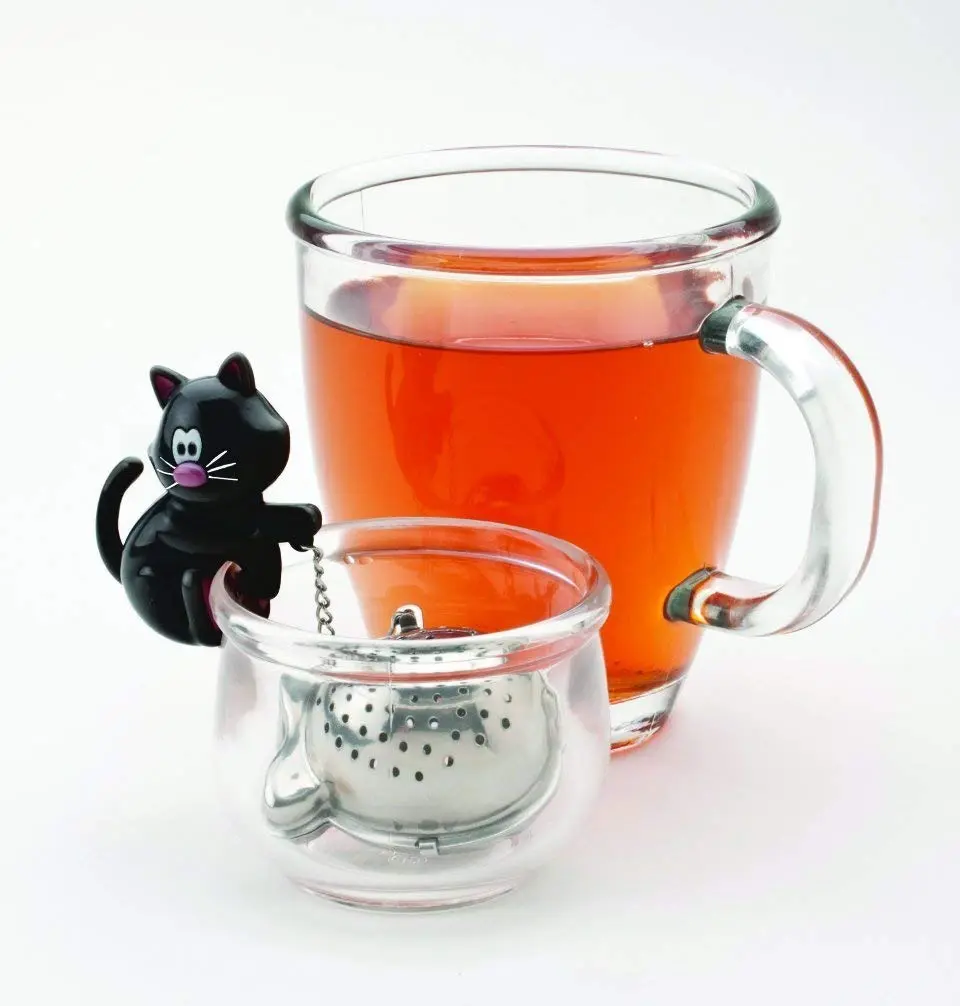 Joie Meow Tea Ball Infuser 2"L x 2"W x 1"H | Cute Cat Design Stainless Steel, BPA-Free - view 4