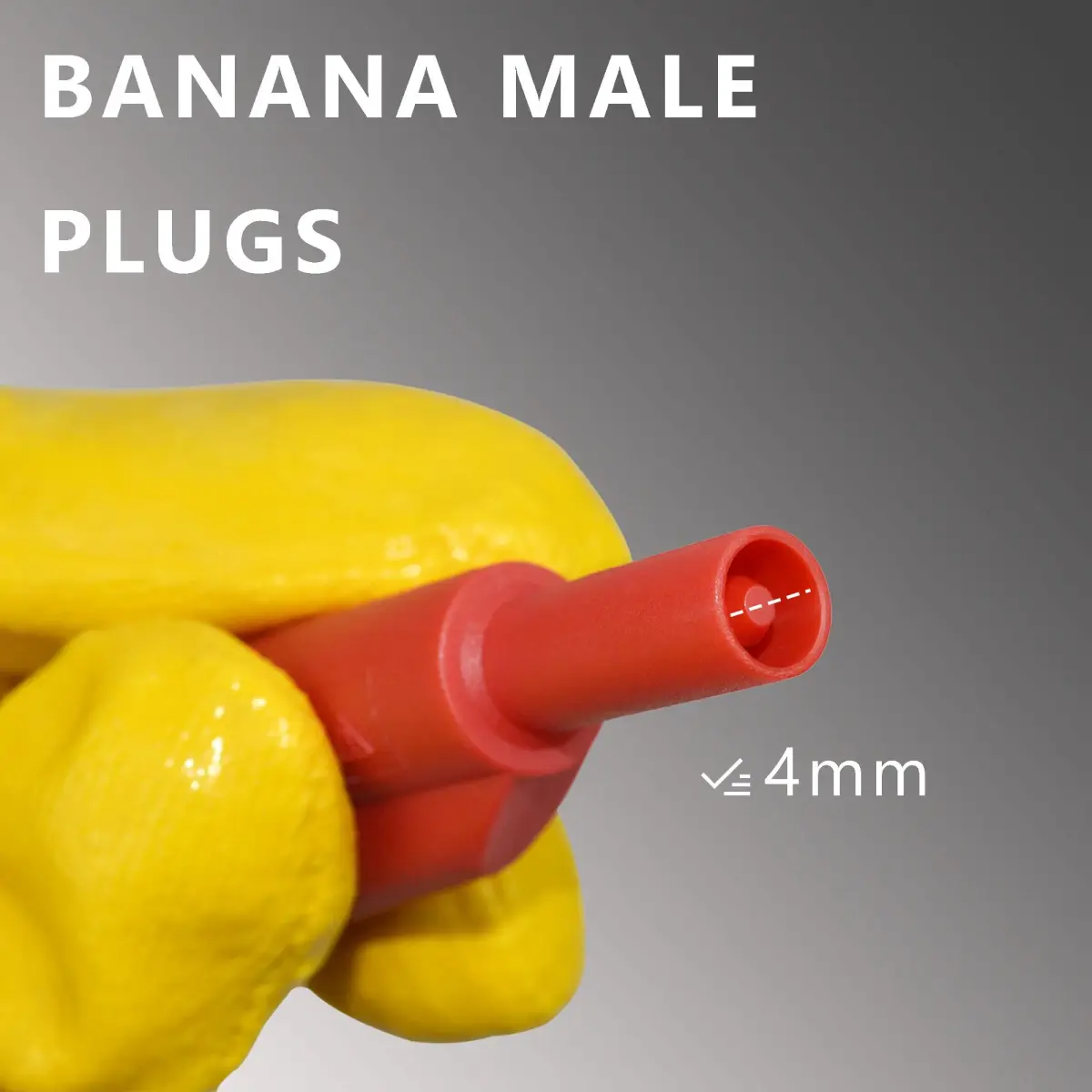 ZIBOO ZB-X13 Stackable Banana Plug Test Leads 1m (3.3ft) | 1000V Rated, 4mm Banana Male Plugs, Red & Black (2-Pack) - view 4