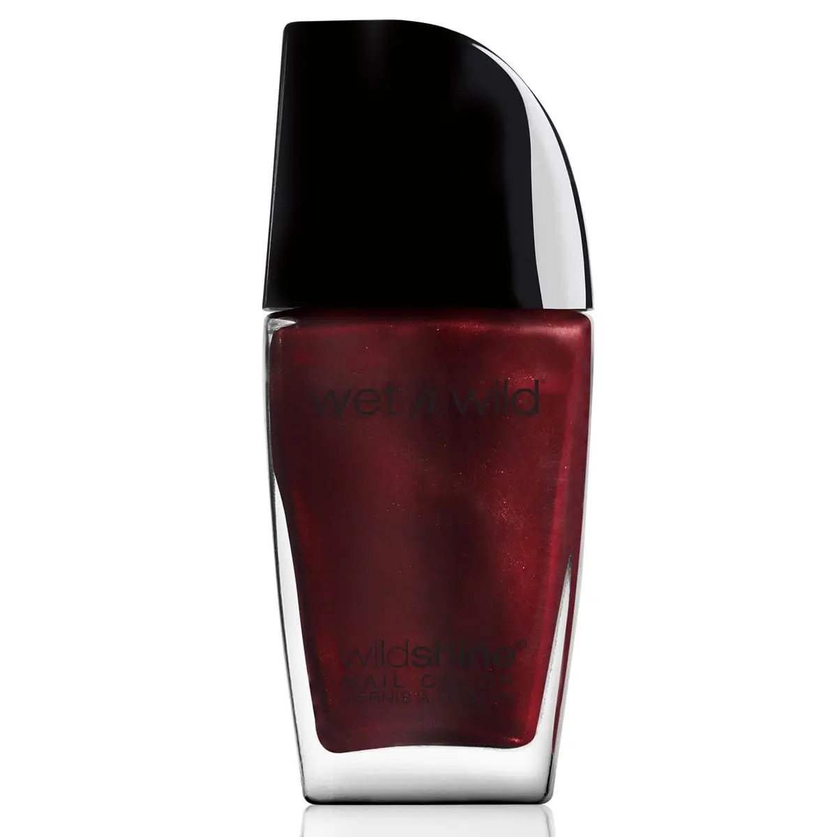 wet n wild Wild Shine Nail Polish | Red Burgundy Frost | 0.41 Fl Oz (12ml) | High-Shine, Long-Wear - main product image