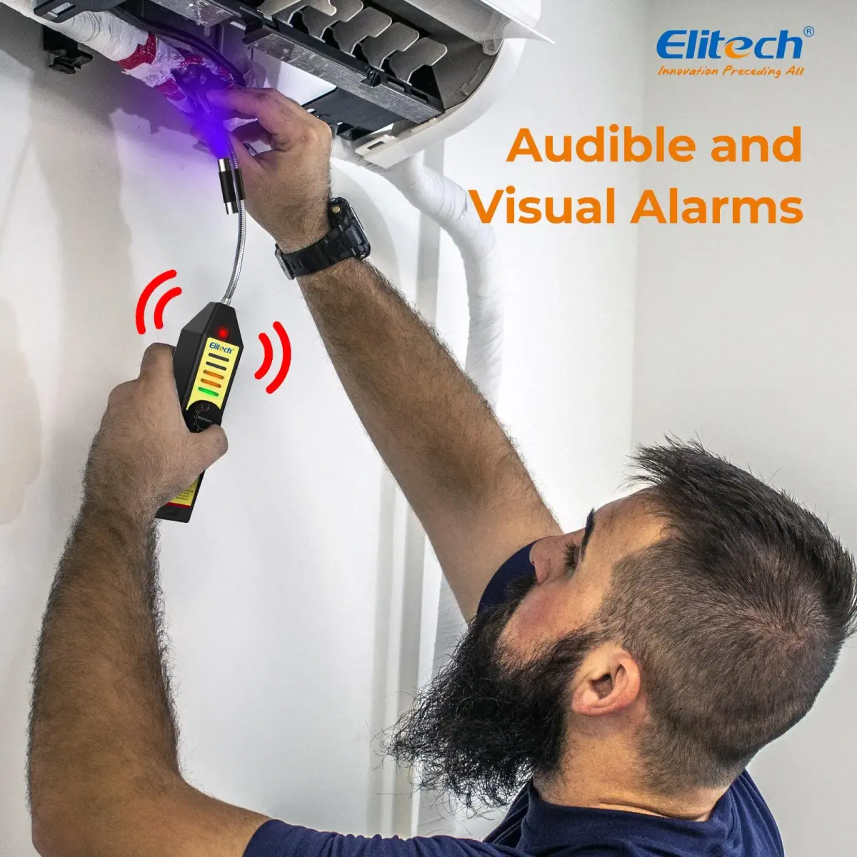 Elitech WJL-6000 Halogen Refrigerant Leak Detector | Detects R22, R134A, R410A, 1234YF & More - view 3