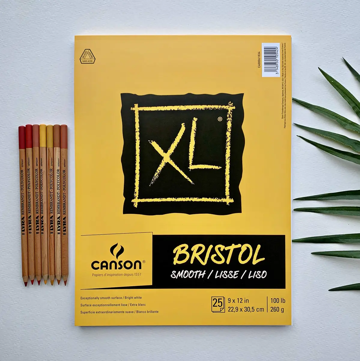 Canson XL Series Bristol Paper Pad Smooth 9x12 in 260gsm (100lb) | High Contrast Art Paper for Pen, Ink, Marker - view 7