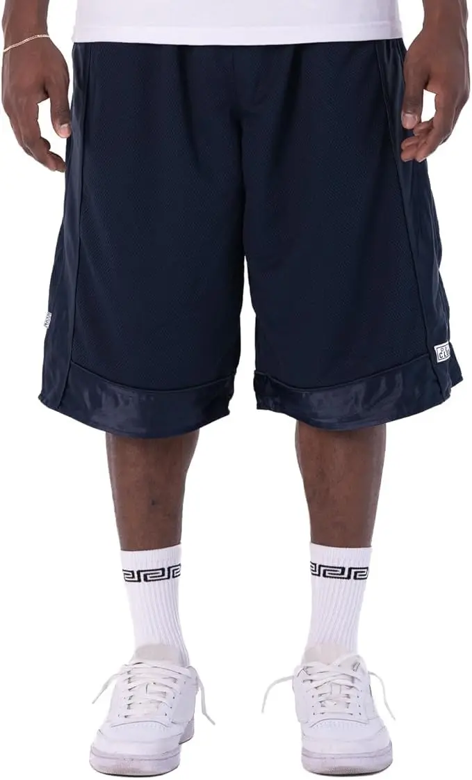 Pro Club Heavyweight Mesh Basketball Shorts Navy Large | Superior Comfort & Durability - main product image
