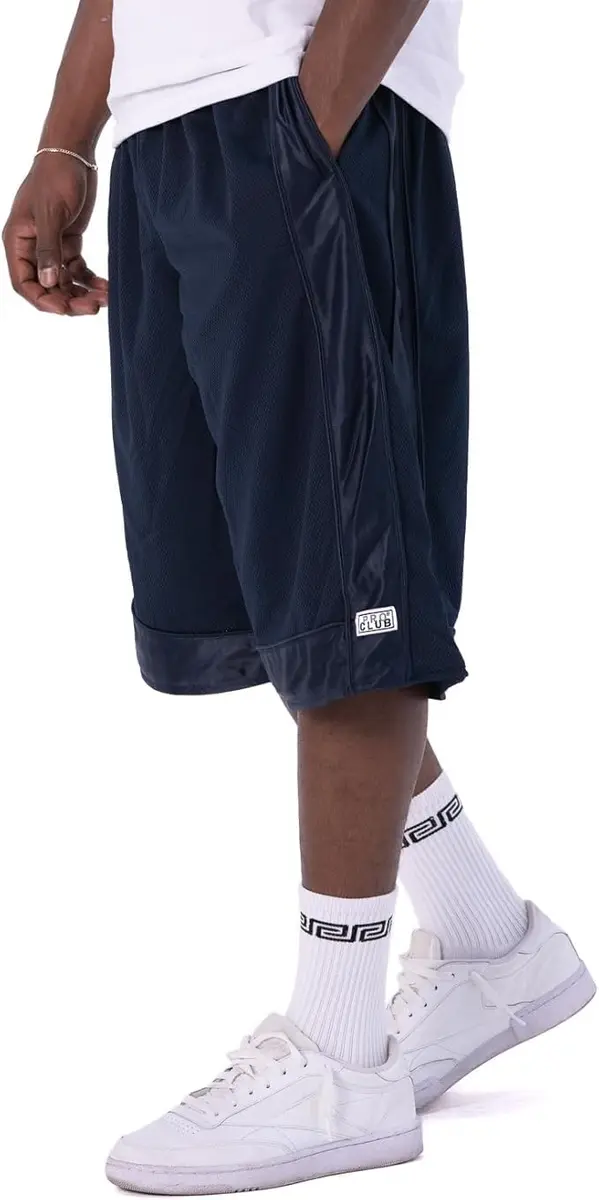 Pro Club Heavyweight Mesh Basketball Shorts Navy Large | Superior Comfort & Durability - view 2
