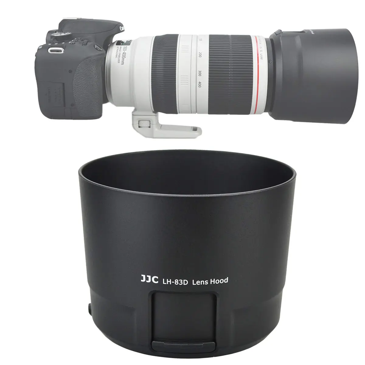 Fotasy Lens Hood for Canon EF 100-400mm f/4.5-5.6L IS II USM | Filter Access Window, Reversible, 74g - main product image