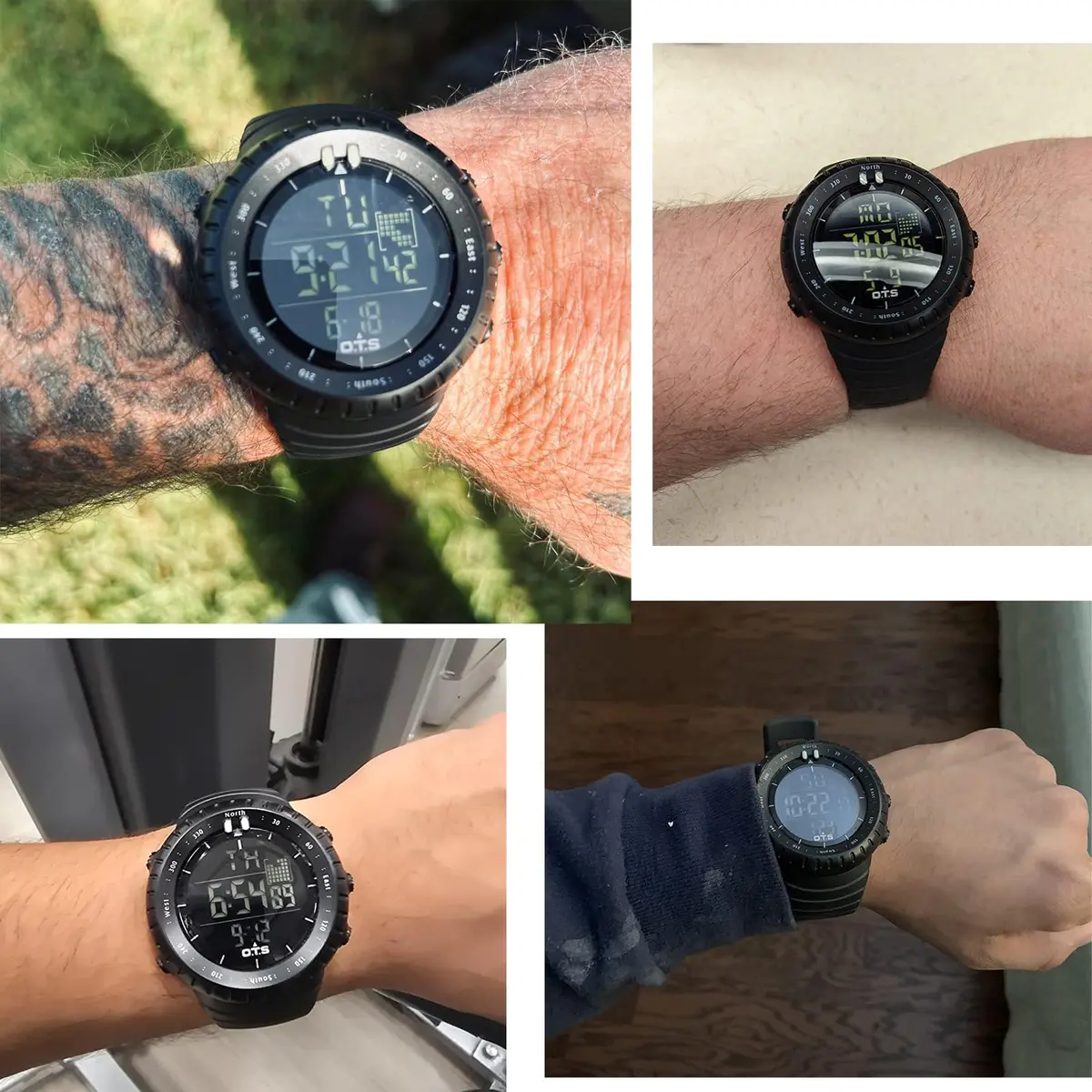 PALADA Men's Digital Sports Watch Waterproof Tactical Watch with LED Backlight (Black) | 50mm Case, Shock Resistant - view 3