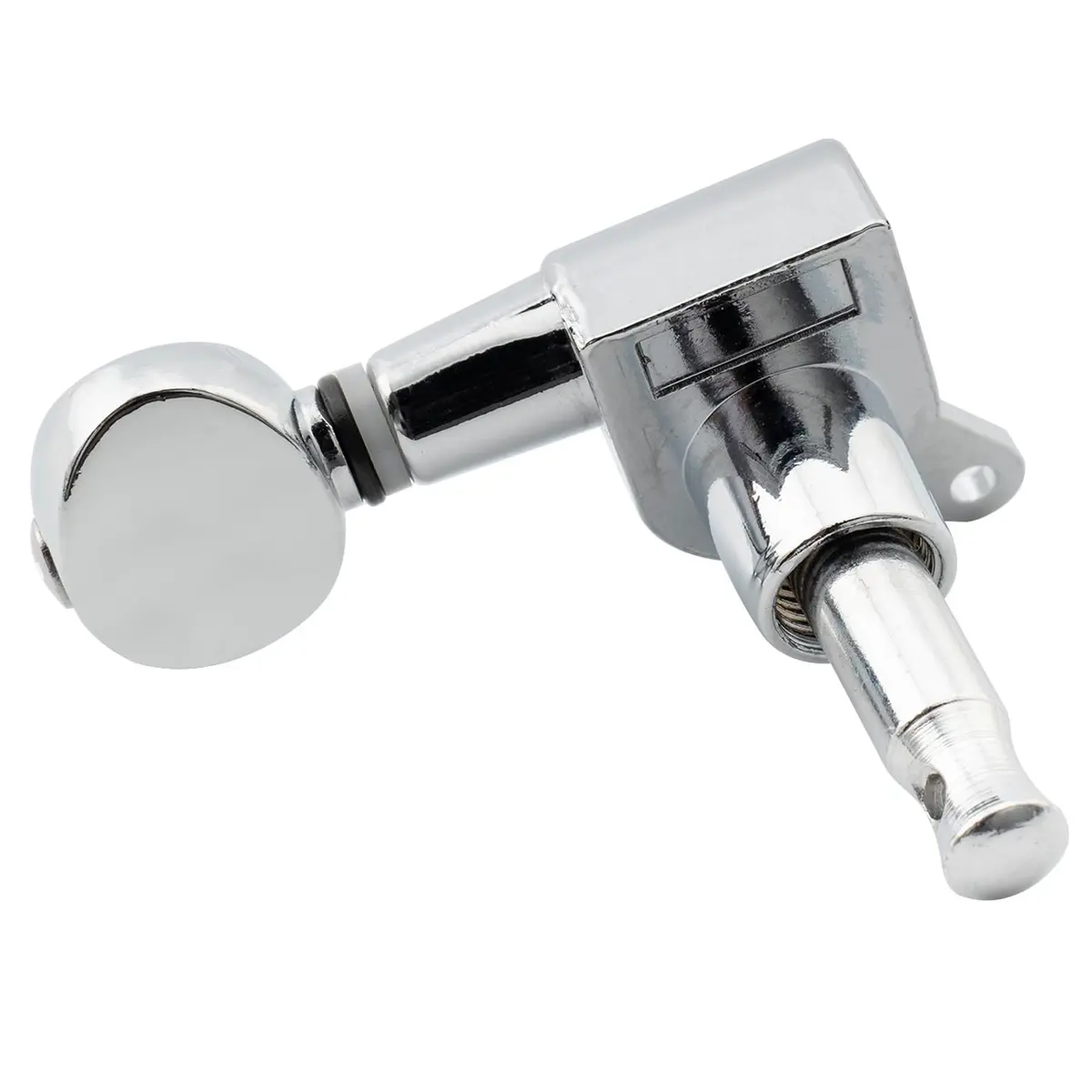 Musiclily Basic R15A 6 inline Sealed Tuners Set Chrome | Vintage Oval Button for Electric Guitar - view 6