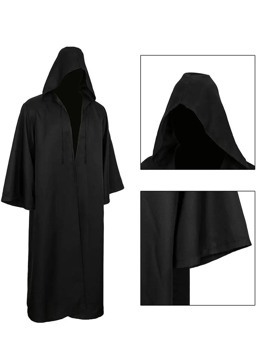 GOLDSTITCH Men Hooded Robe Cloak Knight Costume | Halloween Cosplay Adult Outfit - view 5