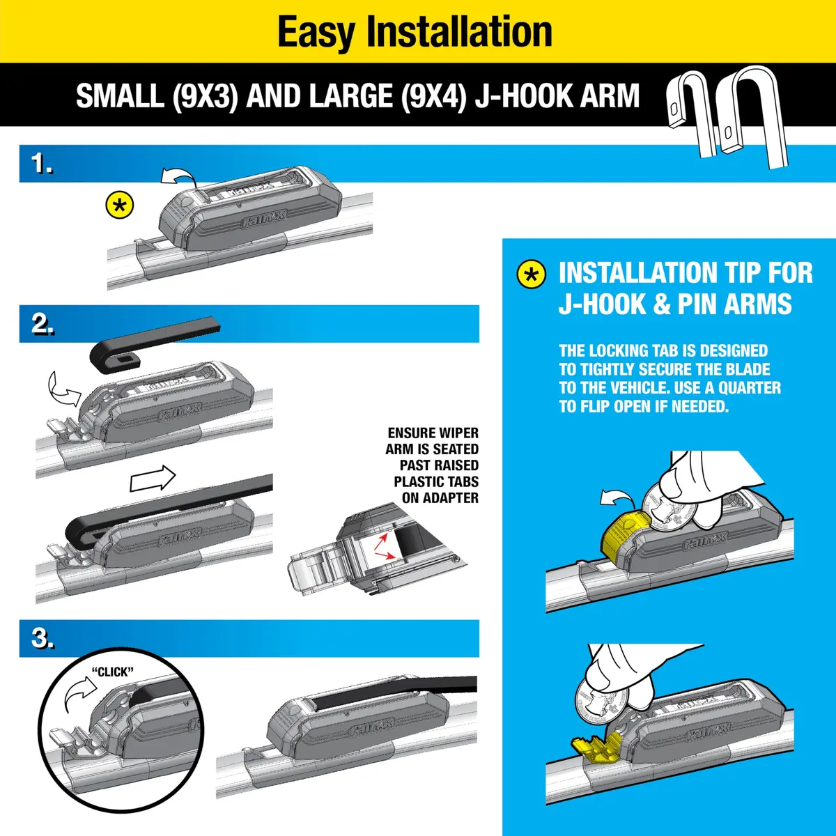 Rain-X 14" Water Repellency Wiper Blades | All Weather Streak-Free Visibility - view 4