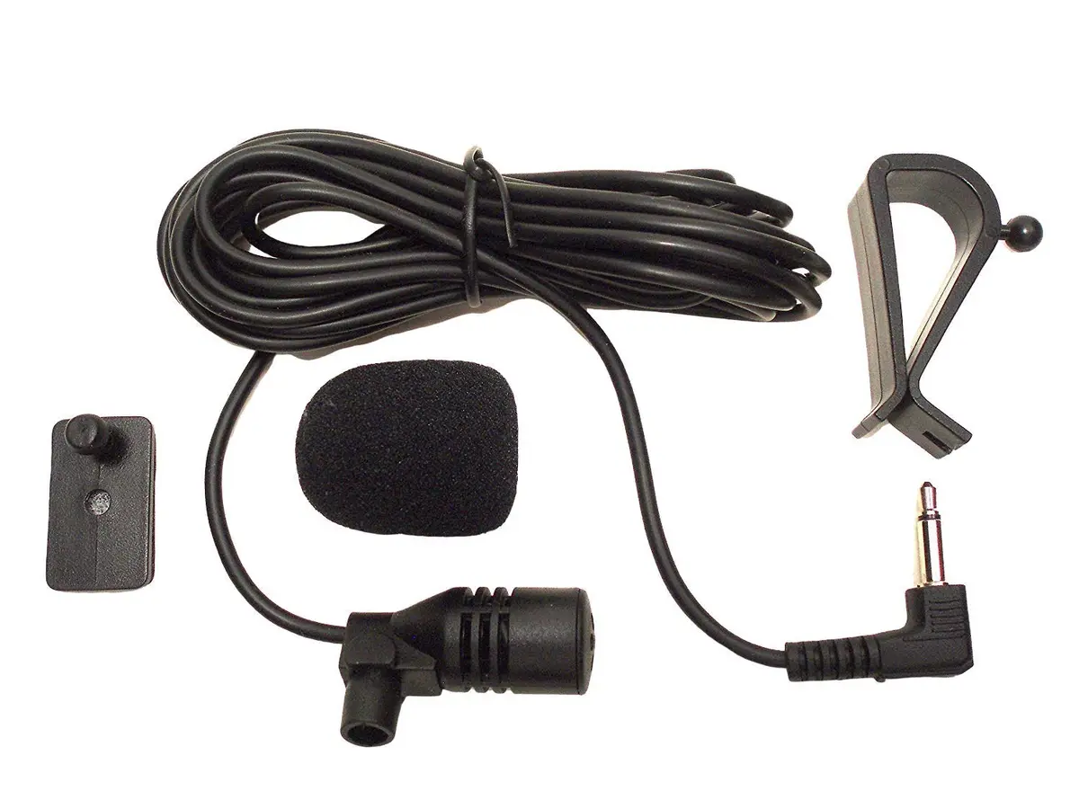 FingerLakes Microphone Assembly for Car Head Units | Omni-Directional 3.5mm Mic with 3M Cord & Dash Mount - main product image