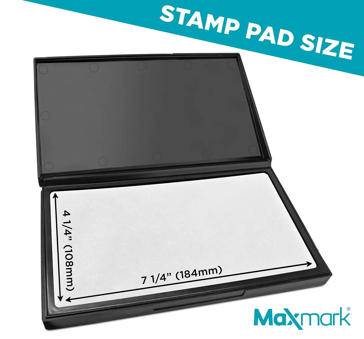 MaxMark Large Dry Stamp Pad 4-1/4" x 7-1/4" | Premium Felt Pad for Stamping - view 3
