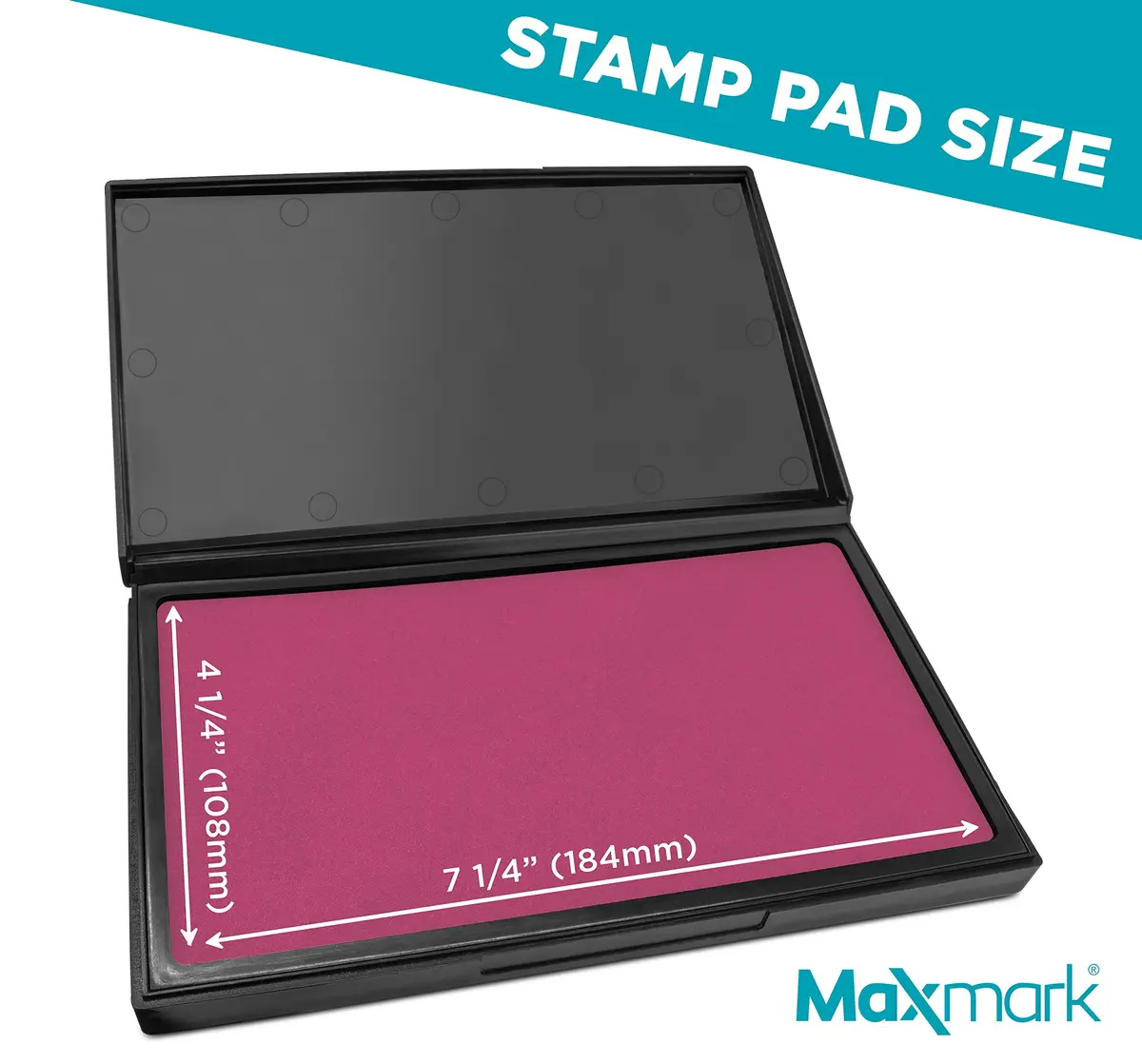 MaxMark Large Pink Stamp Pad 4-1/4" x 7-1/4" | Premium Felt for Clear Impressions - view 3