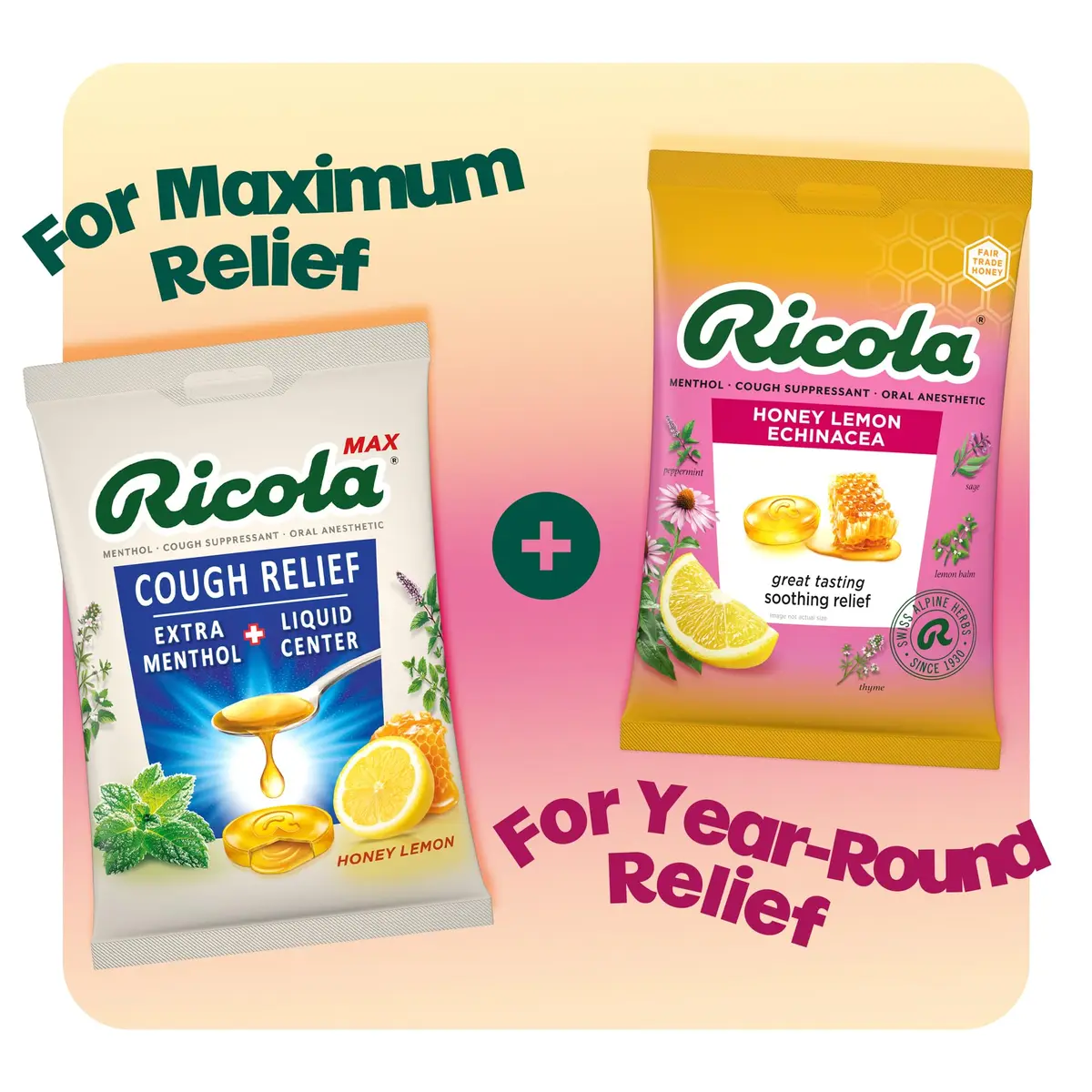 Ricola Throat Drops Echinacea Honey Lemon 45 Count | Swiss Herbal Relief with Menthol - view 5