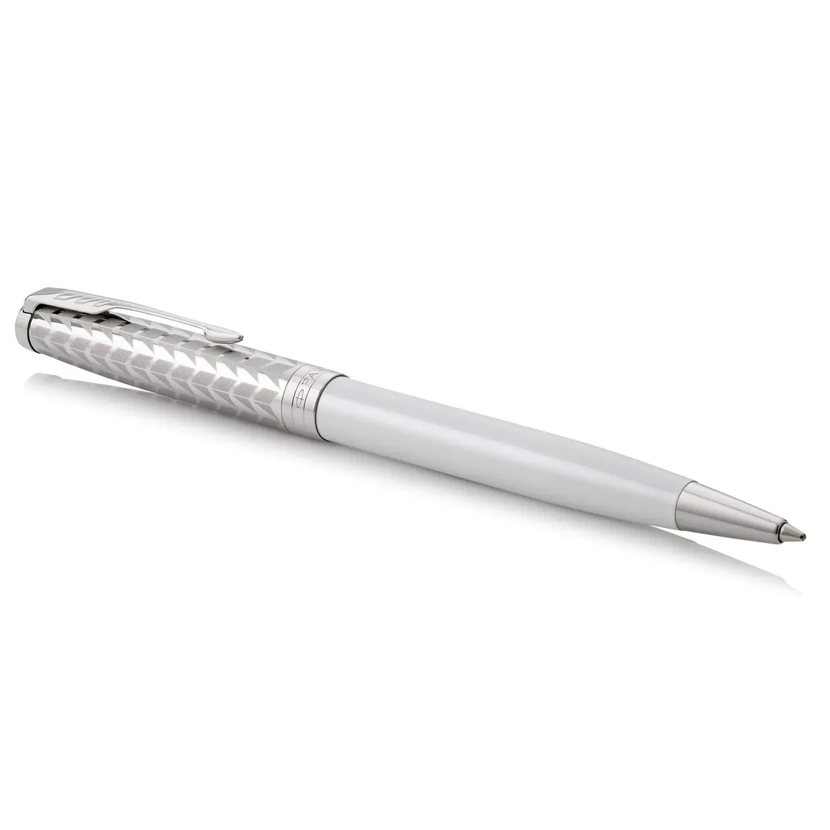 Parker Sonnet Ballpoint Pen, Metal & Pearl Lacquer with Palladium Trim, Medium Point Black Ink | Elegant, Hand Assembled, Flawless Quality - view 2