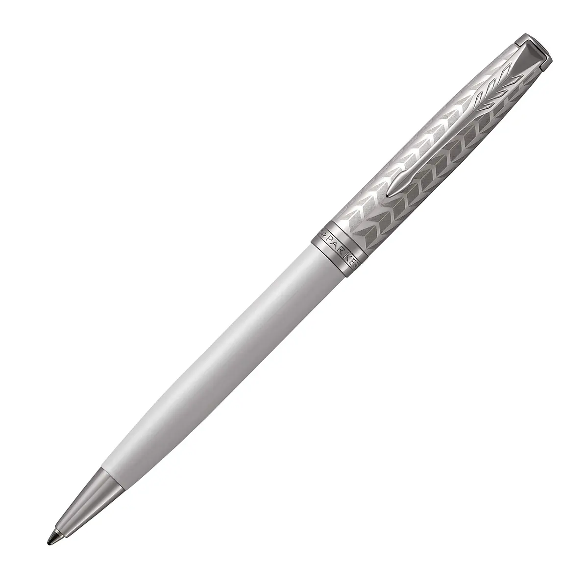 Parker Sonnet Ballpoint Pen, Metal & Pearl Lacquer with Palladium Trim, Medium Point Black Ink | Elegant, Hand Assembled, Flawless Quality - view 3