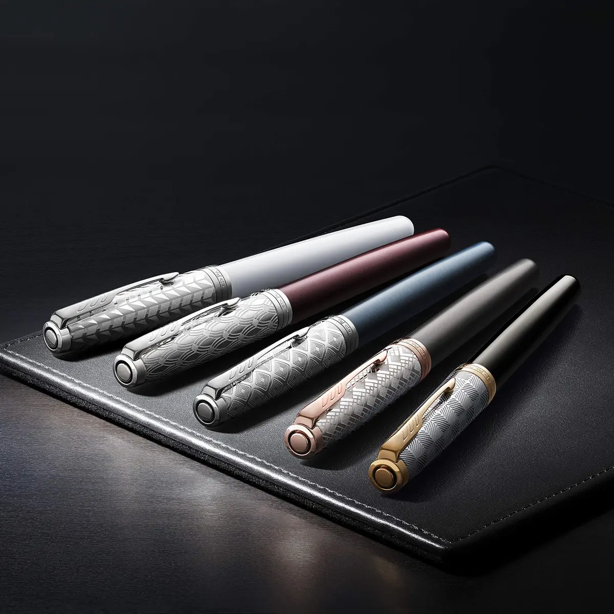 Parker Sonnet Ballpoint Pen, Metal & Pearl Lacquer with Palladium Trim, Medium Point Black Ink | Elegant, Hand Assembled, Flawless Quality - view 4