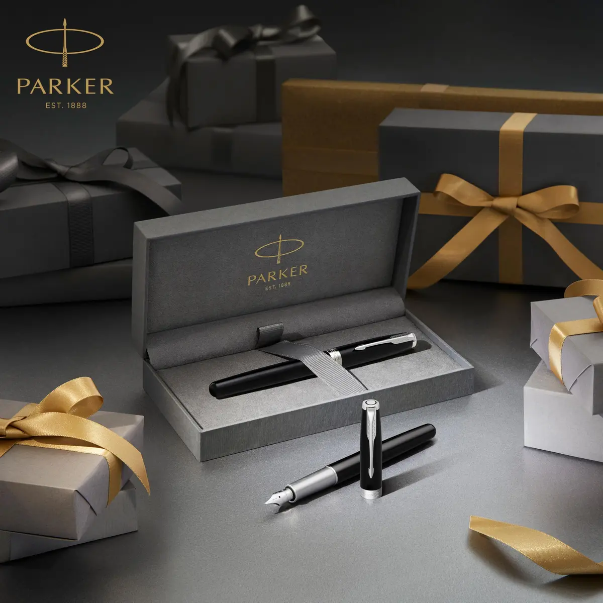 Parker Sonnet Blue Lacquer Rollerball Pen with Palladium Trim, Fine Point Black Ink (1931535) | Smooth Ink Flow - view 6