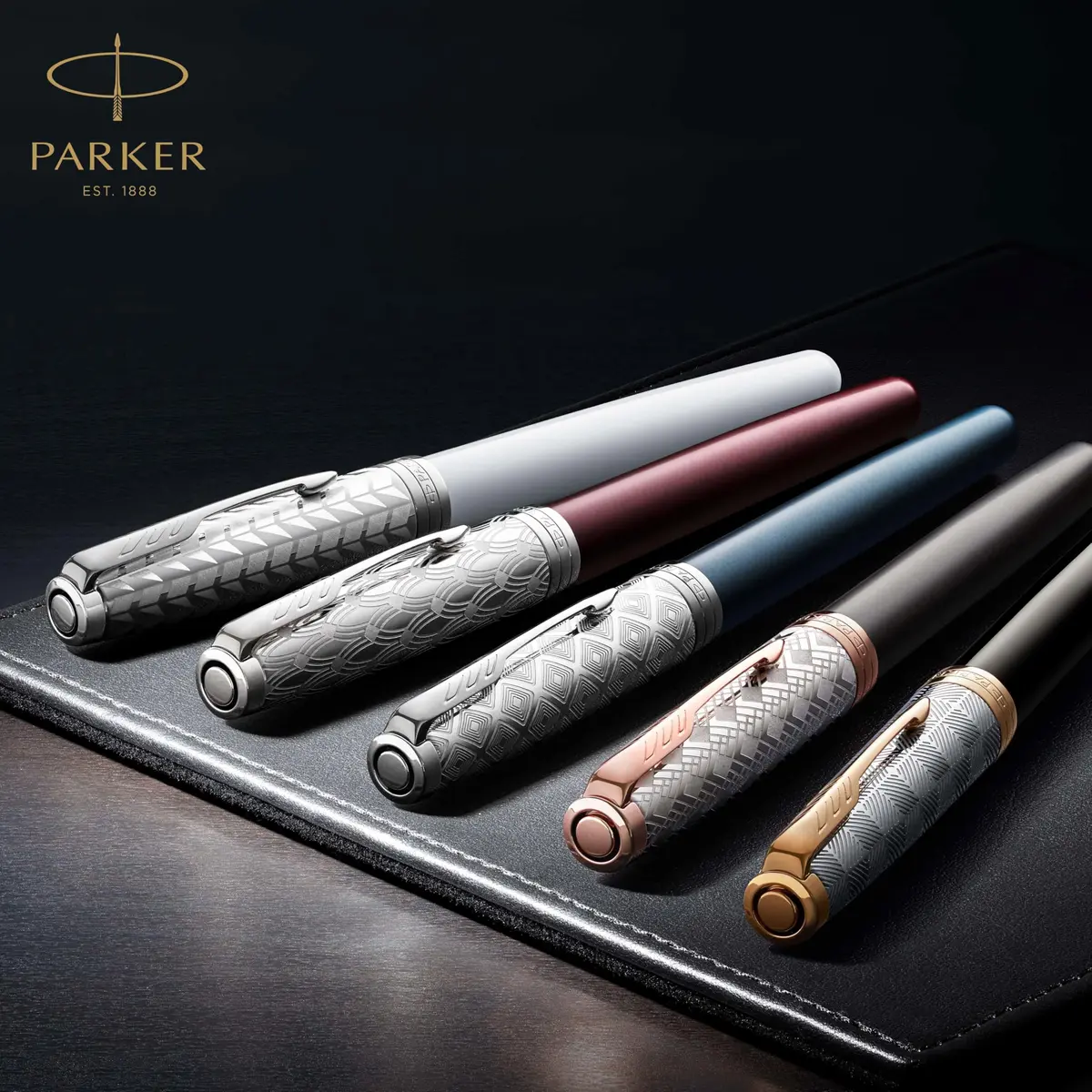 Parker Sonnet Blue Lacquer Rollerball Pen with Palladium Trim, Fine Point Black Ink (1931535) | Smooth Ink Flow - view 8