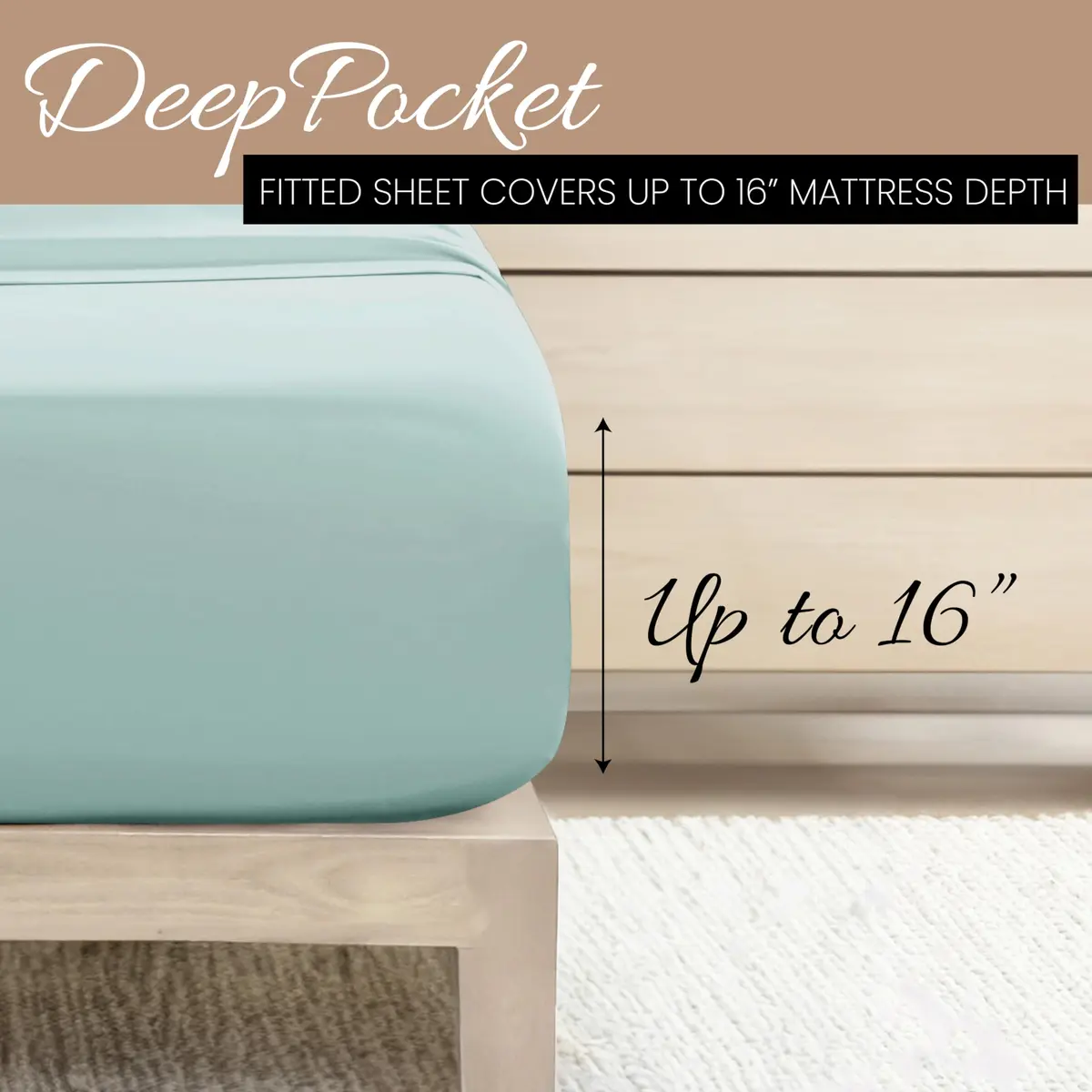 Linen Market Twin Bed Sheets Aqua | Deep Pocket Microfiber for Cooler Sleep - view 5