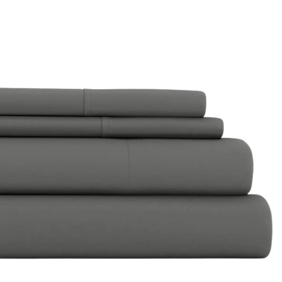 Linen Market Twin Bed Sheets Gray | Deep Pocket Microfiber for Cooler Sleep - main product image