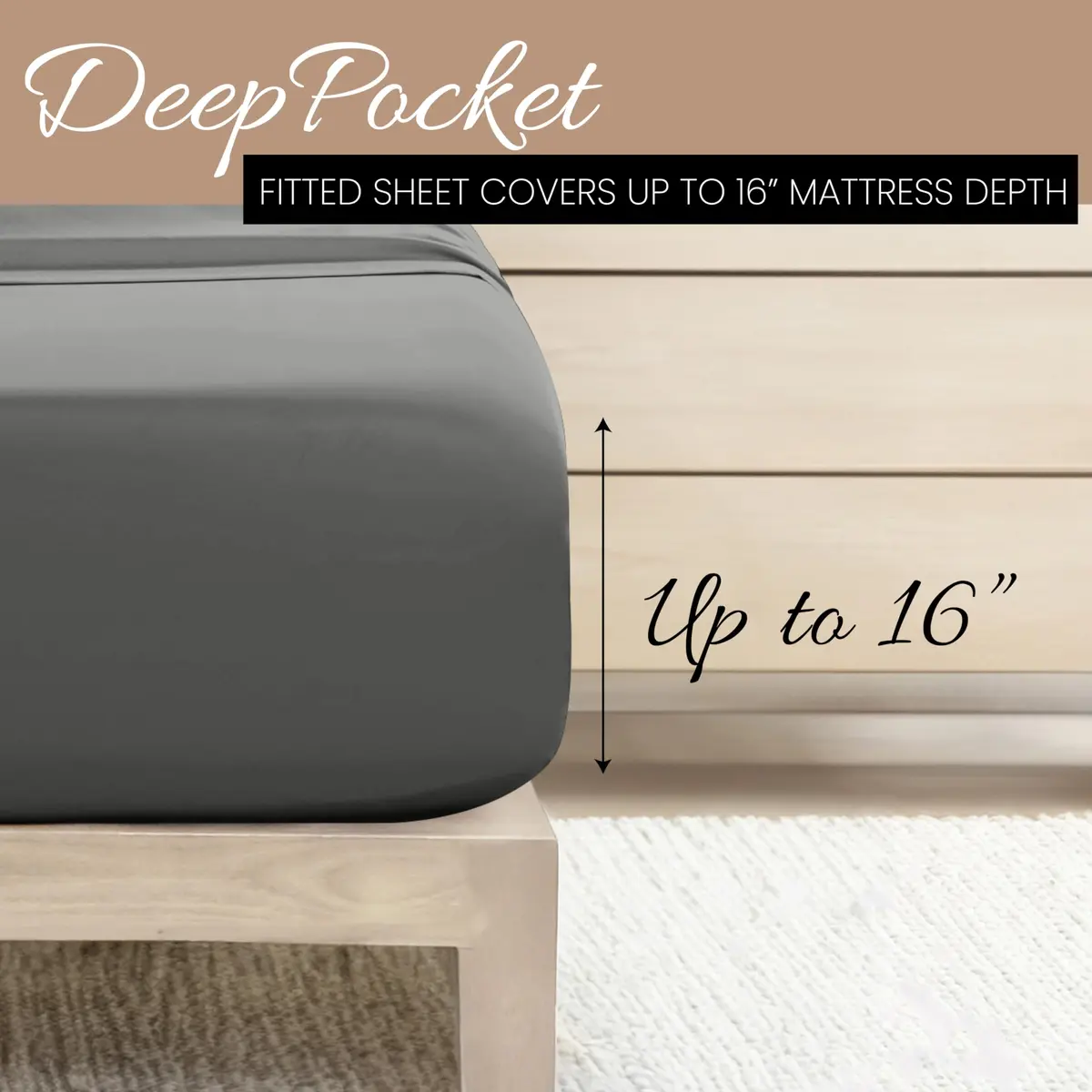 Linen Market Twin Bed Sheets Gray | Deep Pocket Microfiber for Cooler Sleep - view 5