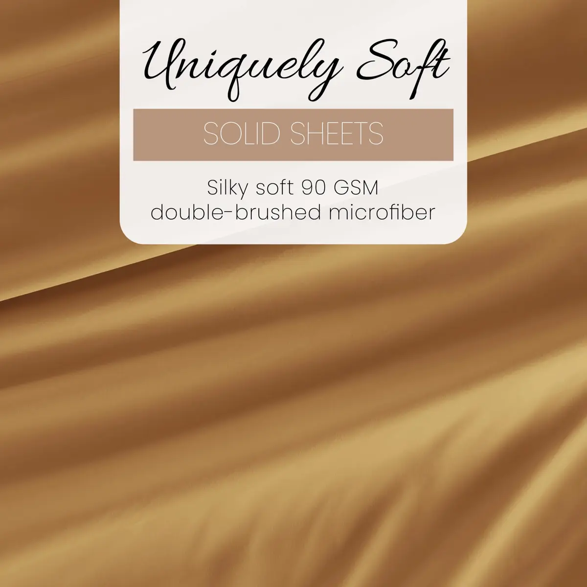 Linen Market California King Bed Sheets Gold | Deep Pocket Microfiber 4-Piece Set - view 6