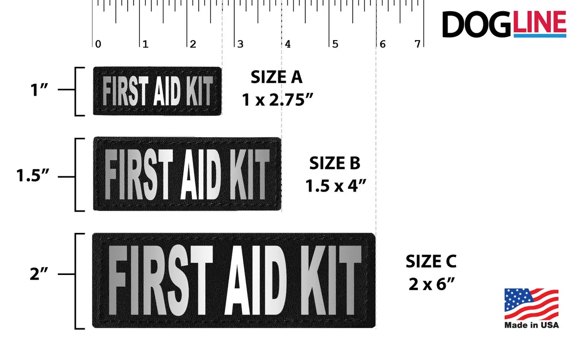 Dogline First Aid Kit Removable Patches, Small/Medium | Set of 2 Reflective Velcro Patches for Pet Harnesses - view 3