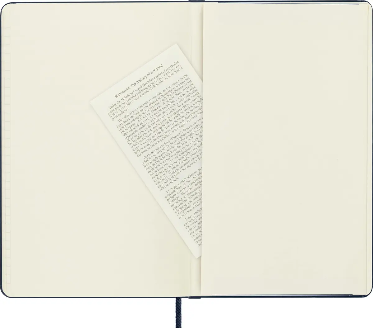 Moleskine Classic Notebook, Large, Ruled, Sapphire Blue, Hard Cover (5 x 8.25) | Acid-Free, 240 Pages, Durable Cover - view 4