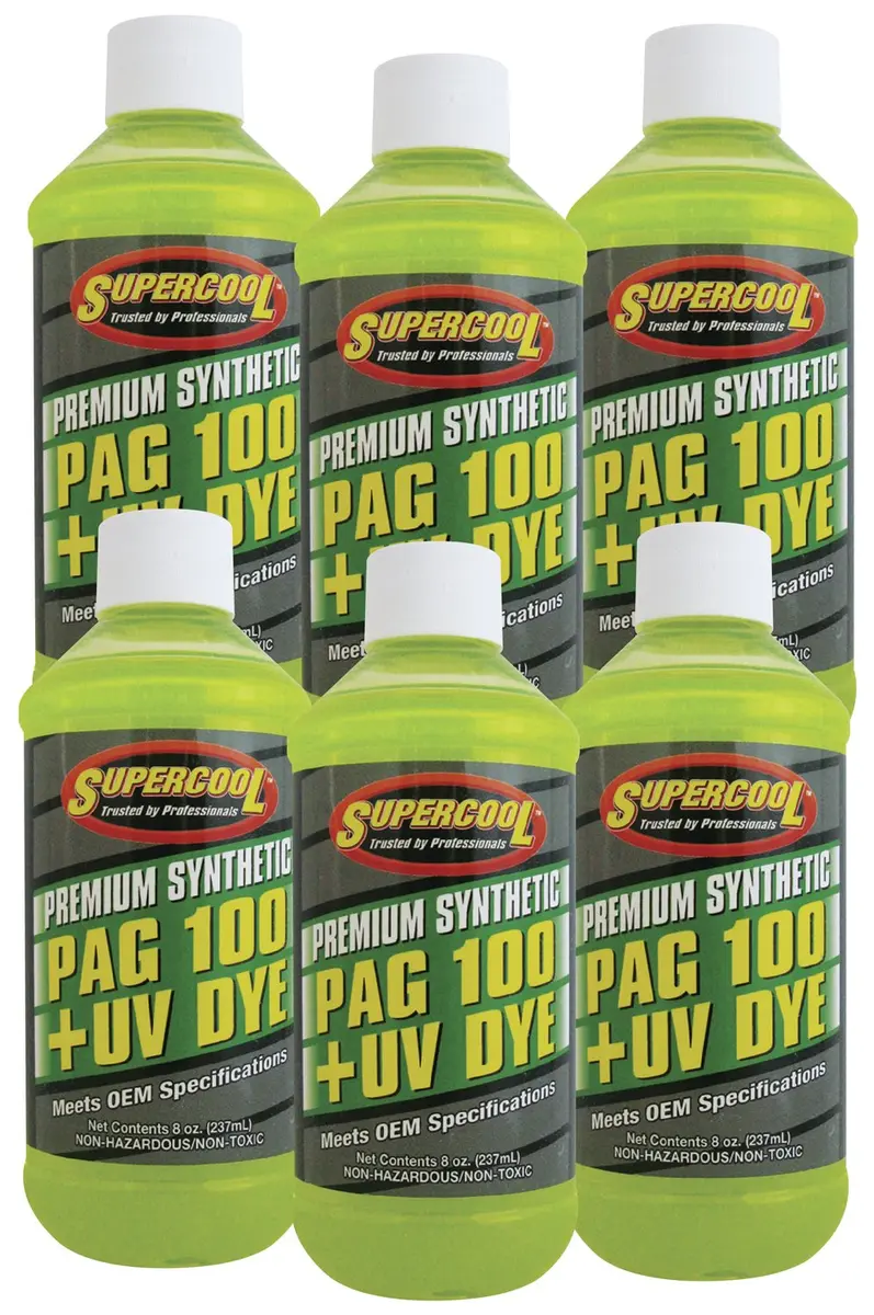 TSI Supercool PAG Oil 100 Viscosity with U/V Dye 8oz | Anti-Wear, Moisture Resistance - main product image