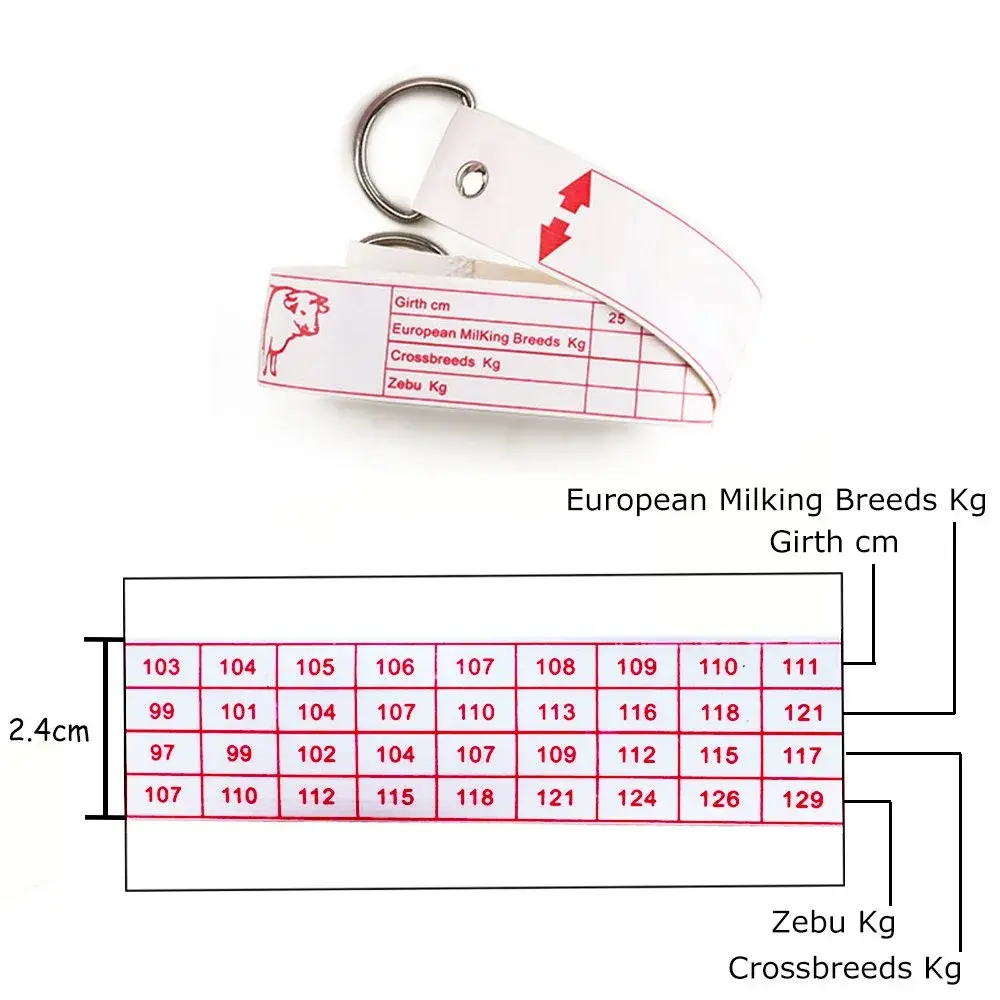 WIN TAPE Professional Cattle Weight (KG) & Height (CM) Tape Measure | Accurate Livestock Measurement - view 3