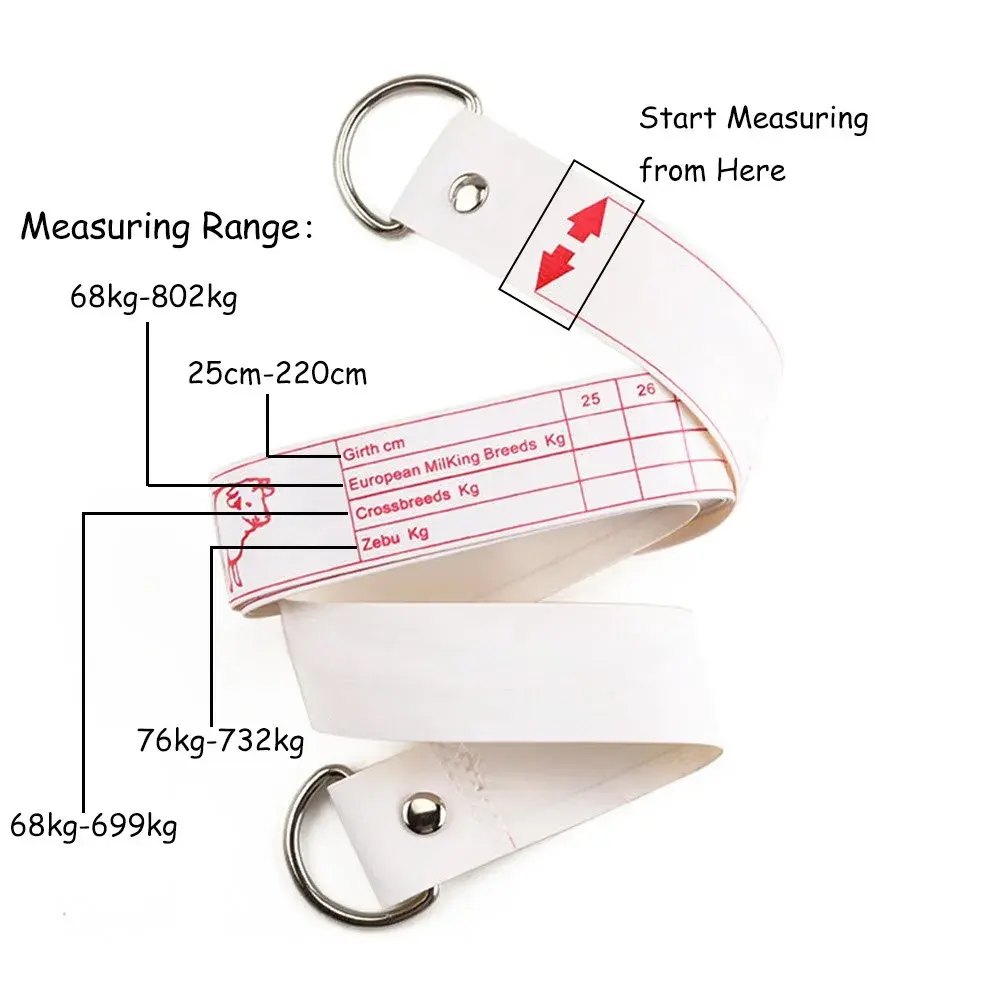 WIN TAPE Professional Cattle Weight (KG) & Height (CM) Tape Measure | Accurate Livestock Measurement - view 4
