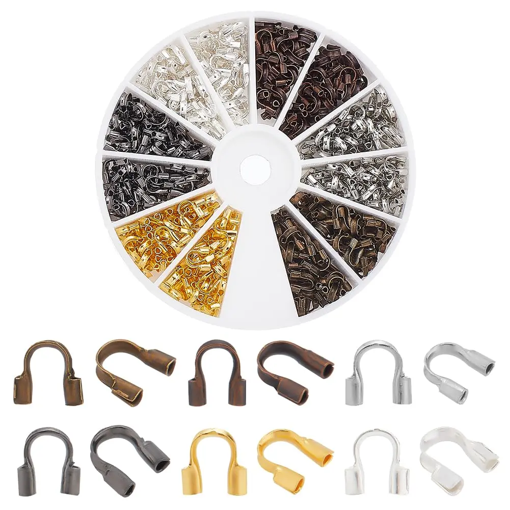 PH PandaHall 540pcs Brass Wire Guardians 4mm | Jewelry Wire Protectors for Beading & Jewelry Making - main product image