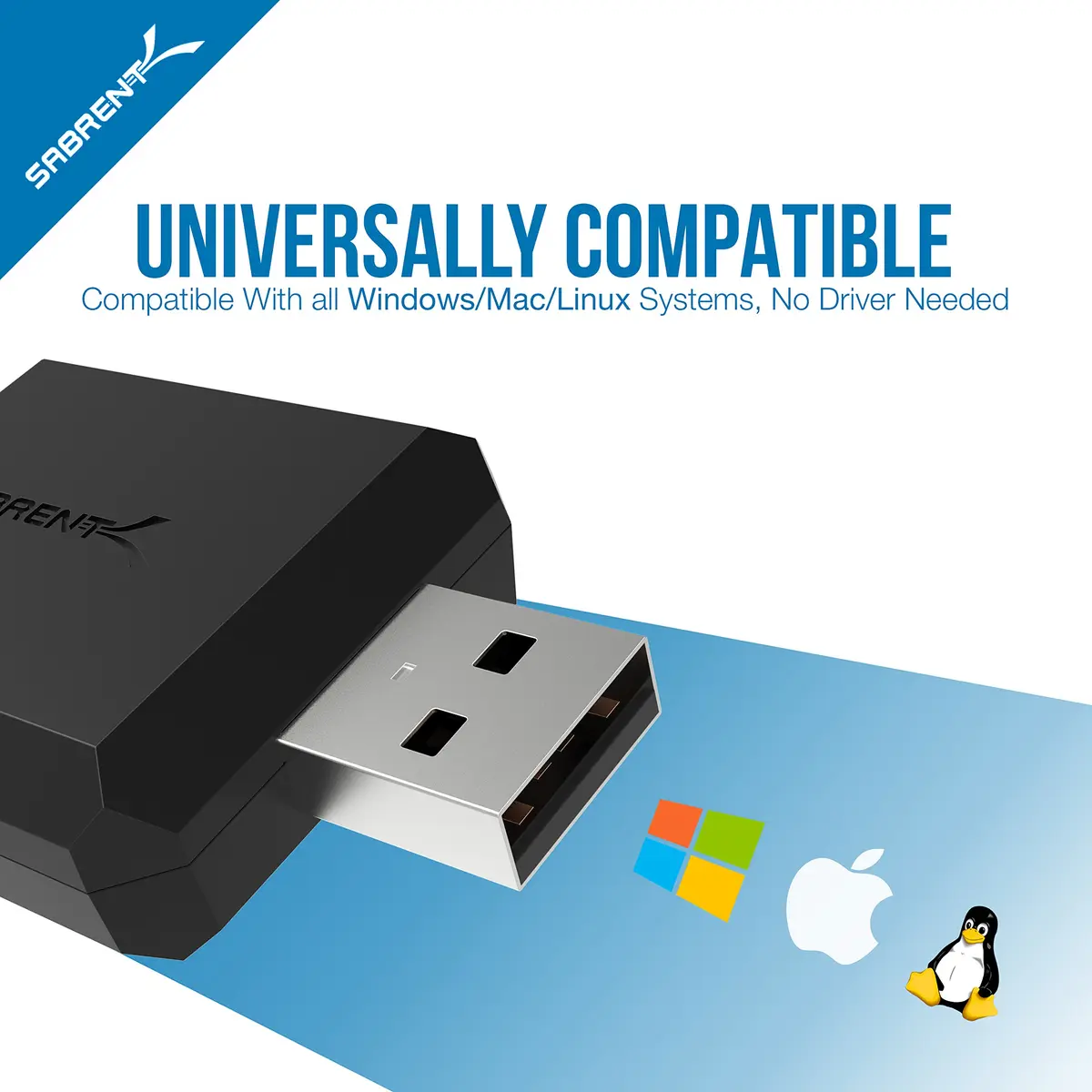 SABRENT USB to 2 x 3.5mm Stereo Jack Splitter Adapter | Support Windows & Mac, Plug & Play, Black - view 7