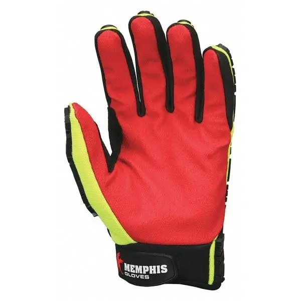 MCR Safety Predator Textured PU Coated Synthetic Leather Palm Gloves, Lime, Medium (1 Pair) | ANSI Cut Level A2 - view 3