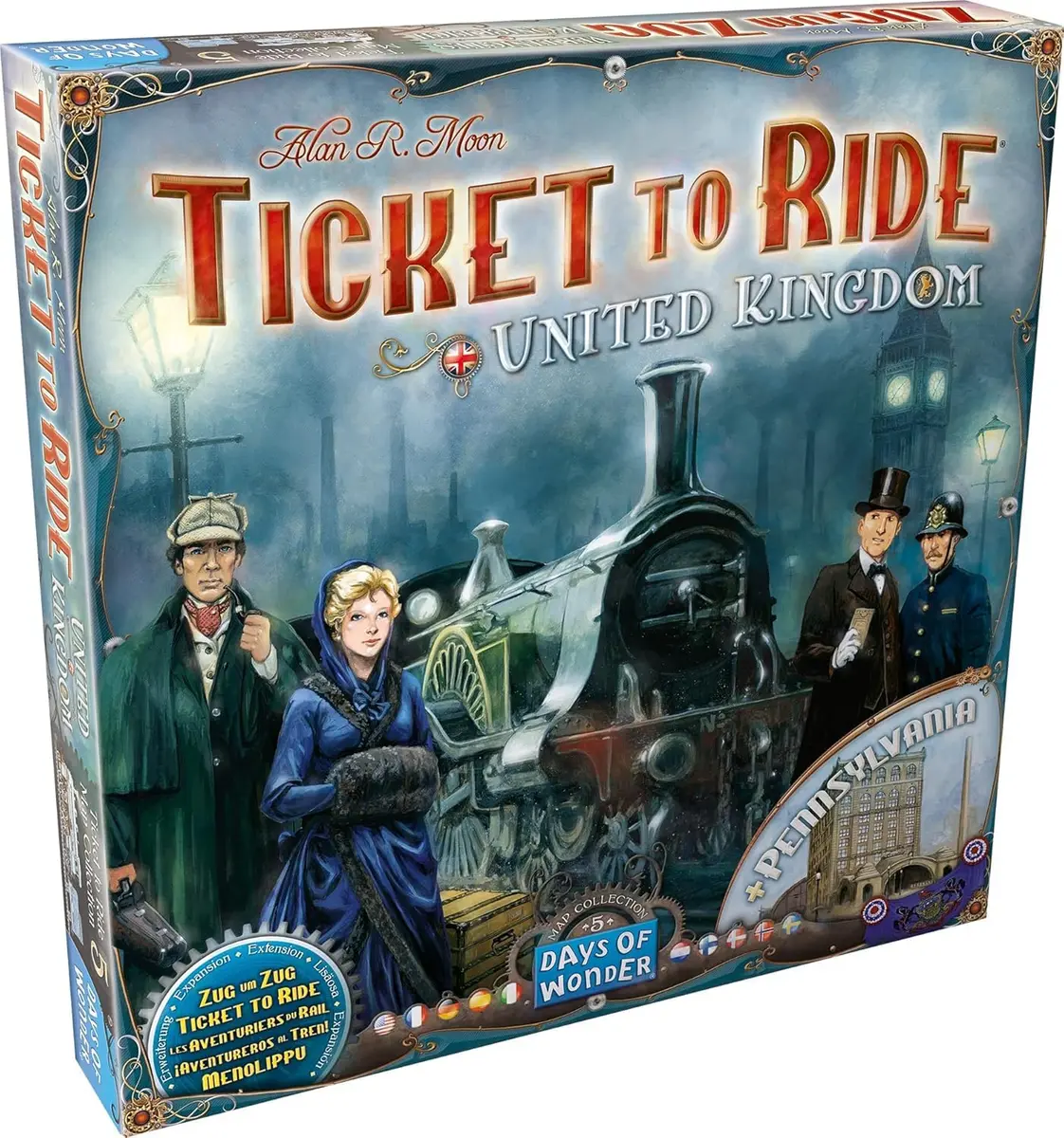 Days of Wonder Ticket to Ride United Kingdom + Pennsylvania Board Game Expansion | Strategy Family Game for Kids & Adults - main product image