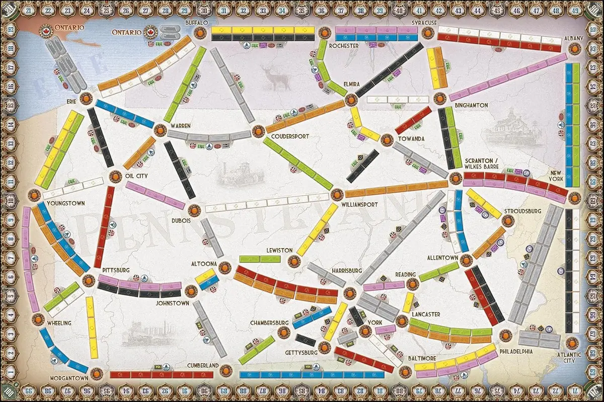 Days of Wonder Ticket to Ride United Kingdom + Pennsylvania Board Game Expansion | Strategy Family Game for Kids & Adults - view 7