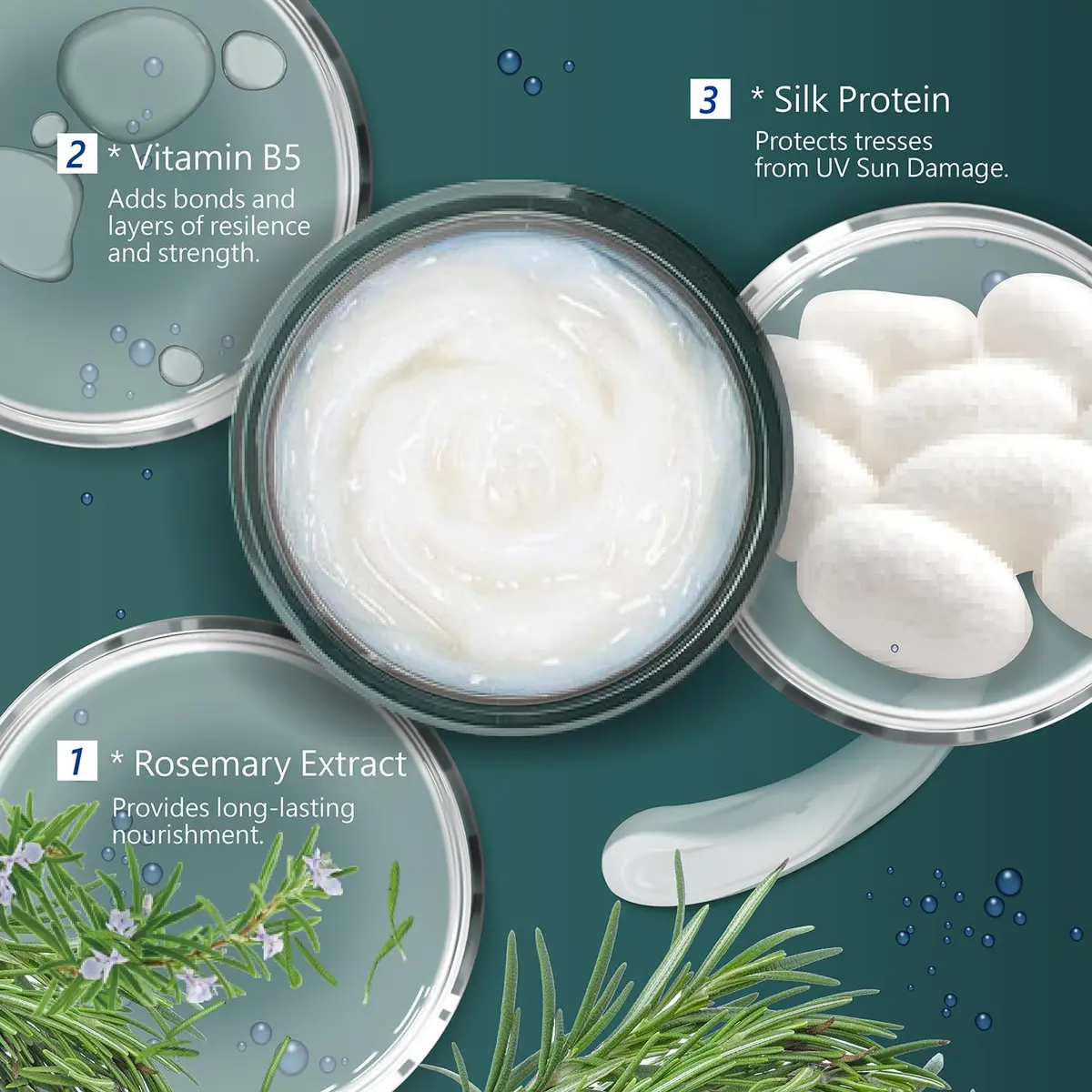 SH-RD Protein Cream Leave-In Conditioner 150ml (5.1 Fl Oz) | Repairs Dry Damaged Hair & Split Ends - view 3