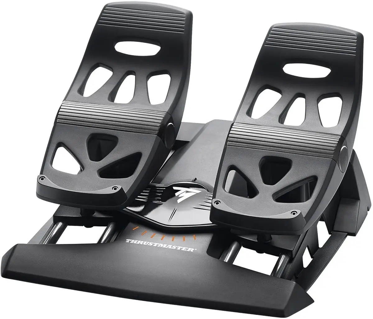 Thrustmaster TFRP Flight Rudder Pedals with S.M.A.R.T. Rail System, USB & RJ12, Black | Precision Flight Sim Controls for PC, PS5, Xbox - main product image
