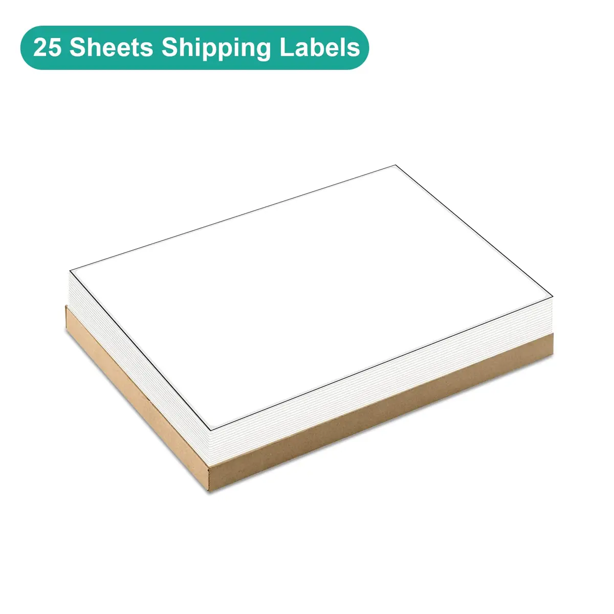 MFLABEL Full Sheet Sticker Paper 25 Sheets | White Matte Printable Vinyl Labels for Inkjet & Laser Printers - view 3