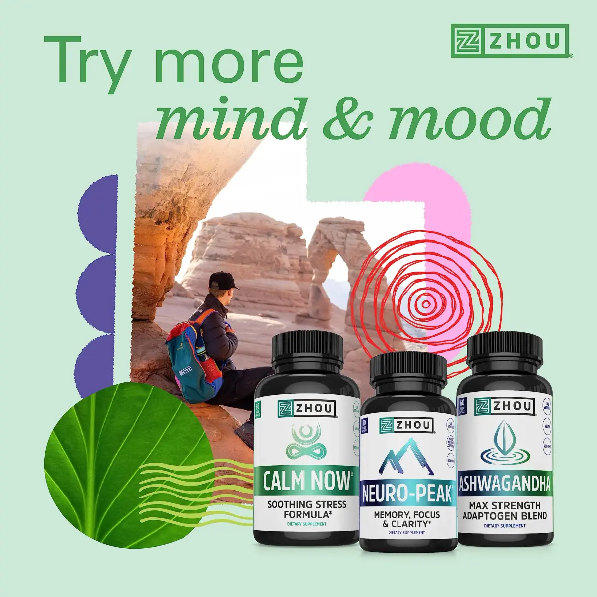 Zhou Driftoff Sleep Aid 60 Veggie Capsules | Valerian Root & Melatonin for Restful Nights - view 3