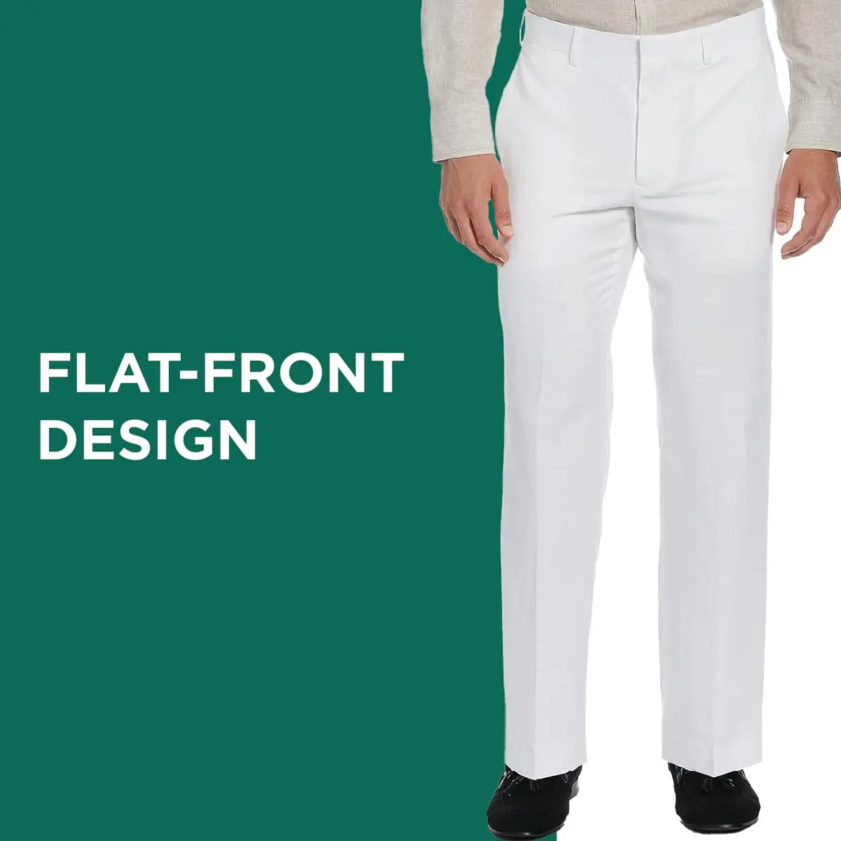 Cubavera Men's Flat Front Linen Blend Dress Pant (Waist 30-54 Big & Tall) | Breathable, Lightweight & Durable Khaki - view 7