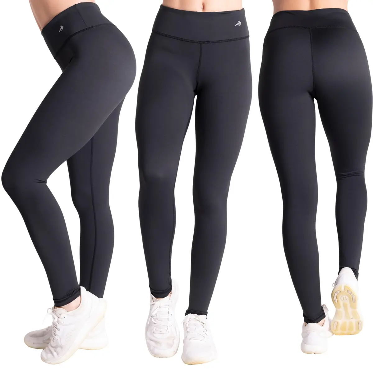 CompressionZ Women's Compression Leggings High Waist Black M | Supportive, Breathable & Sweat-Wicking Activewear - view 2