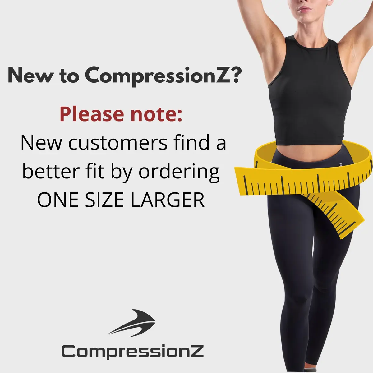 CompressionZ Women's Compression Leggings High Waist Black M | Supportive, Breathable & Sweat-Wicking Activewear - view 3