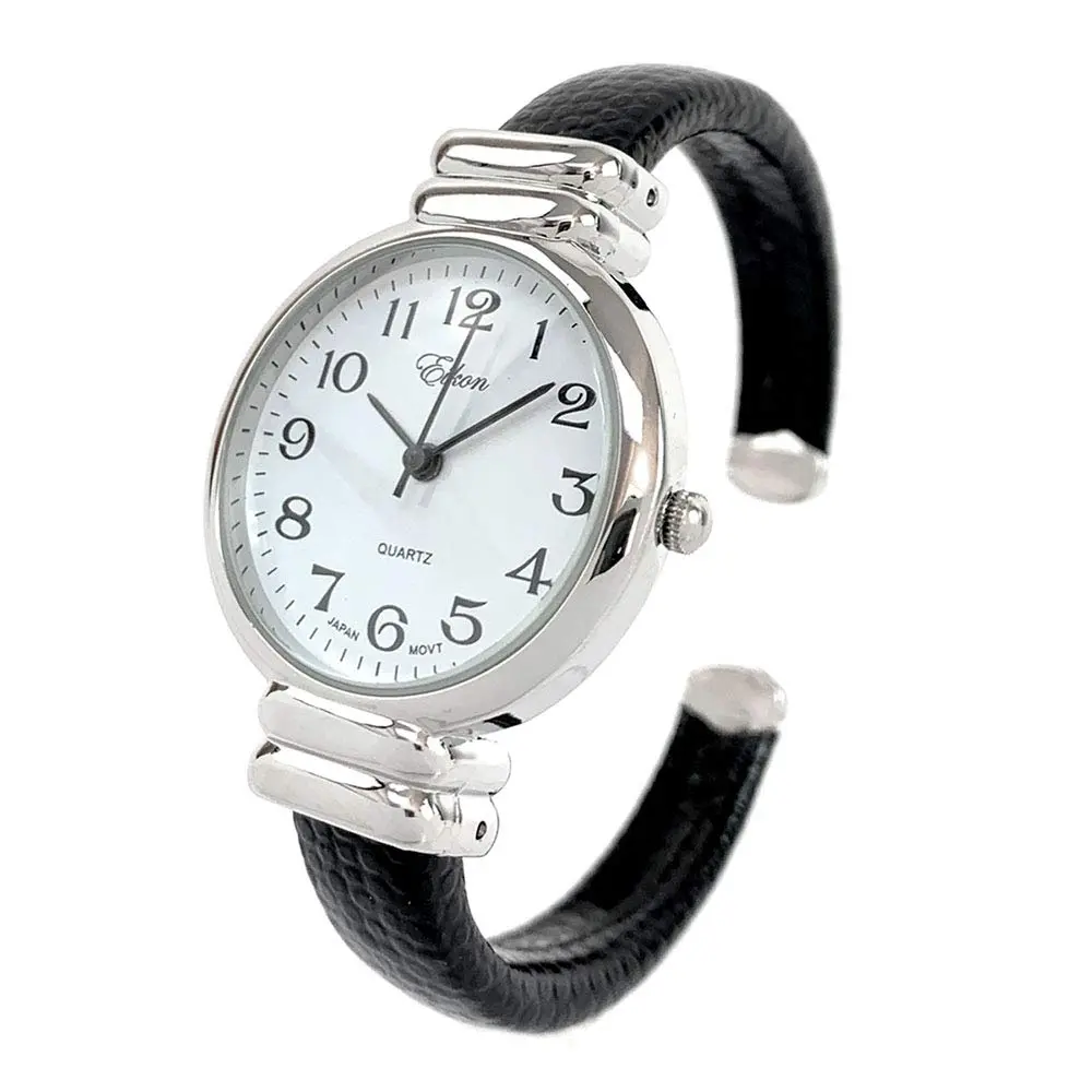 FTW Women's Quartz Watch 1.2 inch Stainless Steel Case Slim Crosshair Dial - main product image