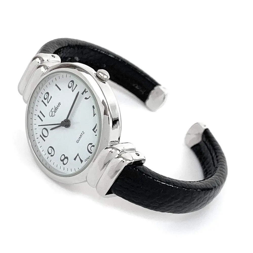 FTW Women's Quartz Watch 1.2 inch Stainless Steel Case Slim Crosshair Dial - view 3