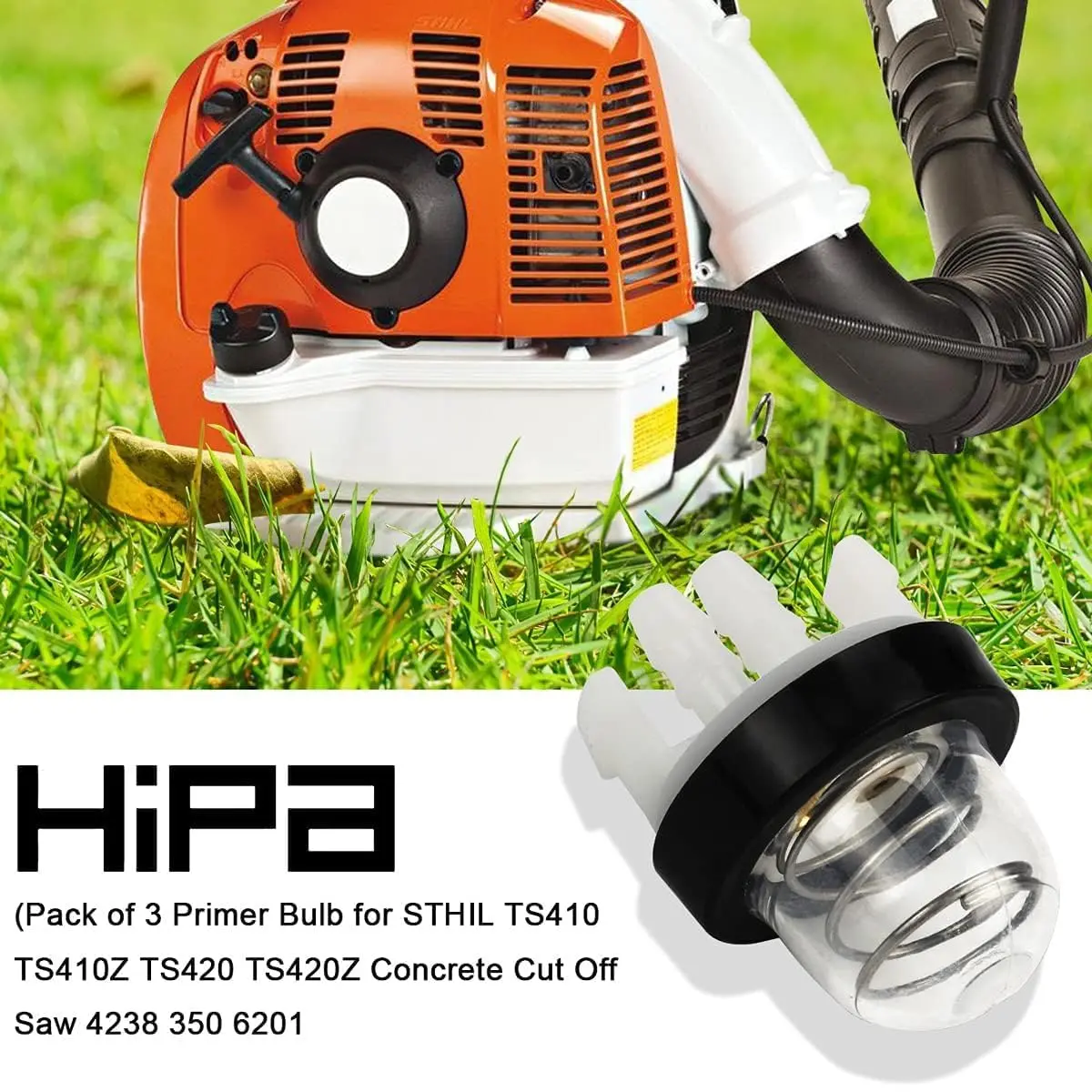 Hipa TS420 BR350 Primer Bulb for Stihl Concrete Cut Off Saw Backpack Blower | Replacement Part - view 2