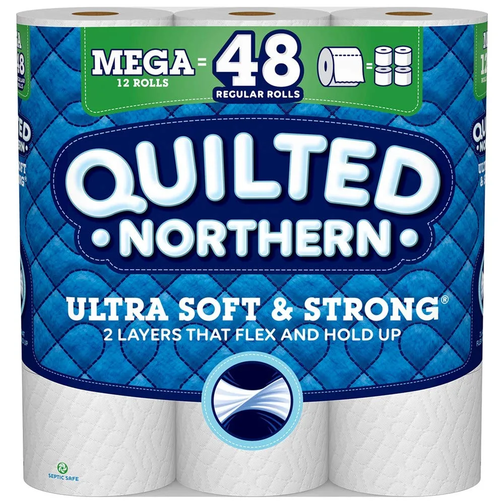 Quilted Northern Ultra Soft & Strong Toilet Paper Mega Rolls | Biodegradable & SFI Certified - main product image