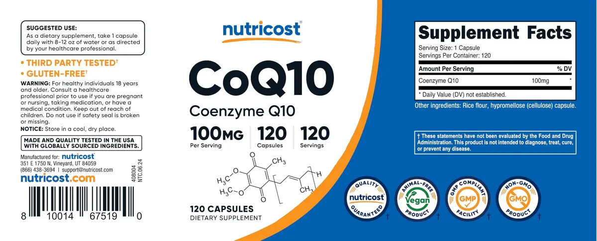 Nutricost CoQ10 100mg - view 6