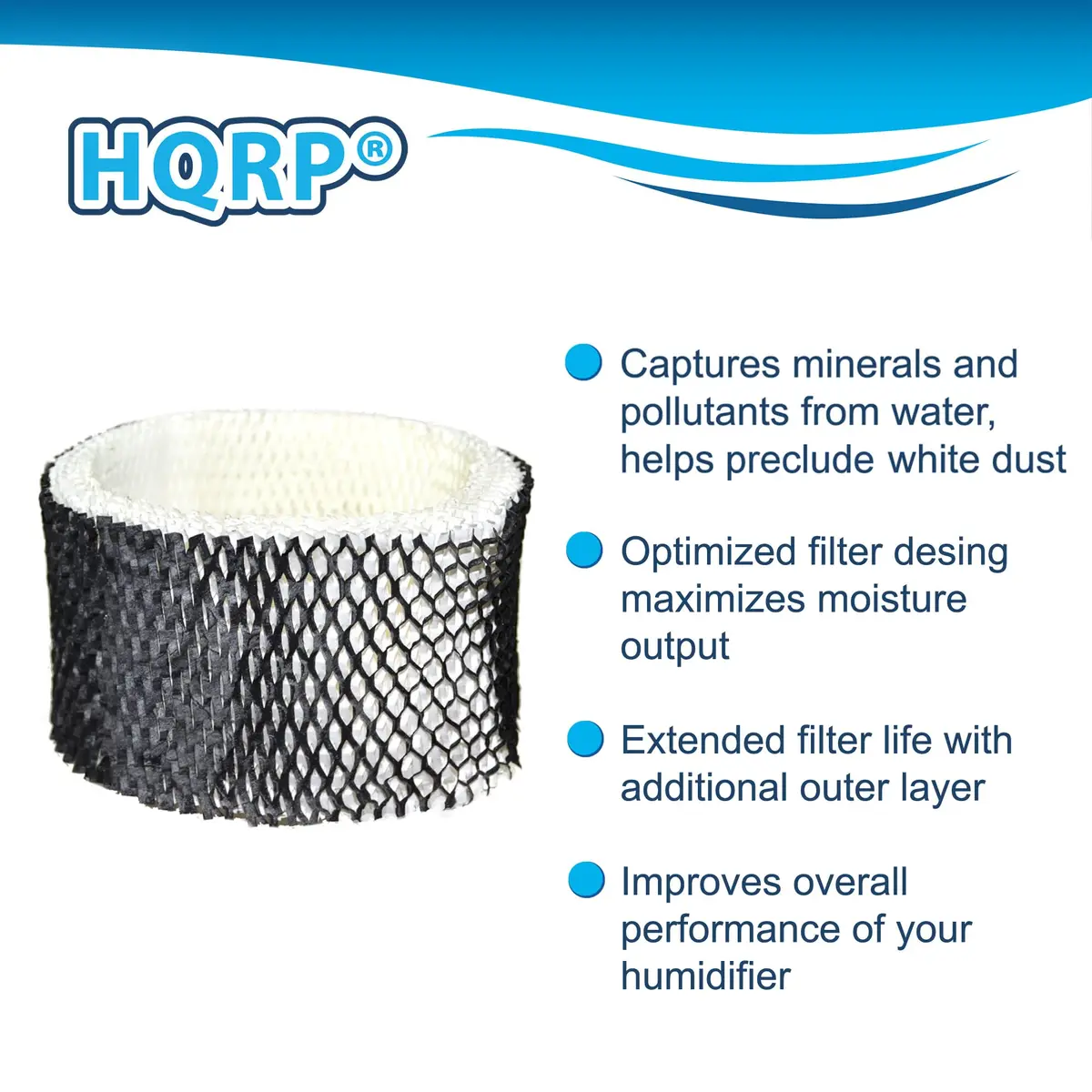 HQRP Wick Filter for Sunbeam Humidifiers | Replacement Type A SF212 (60-120c) - view 2